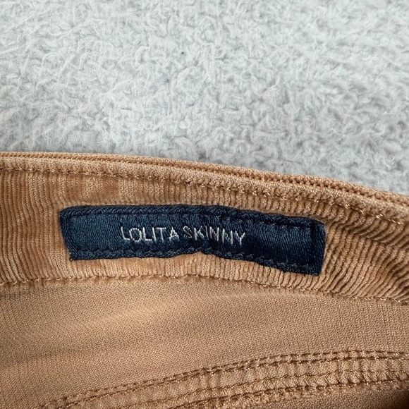 Lucky Brand Lolita Skinny Corduroy Pants Womens 8/29 Tan Camel Mid Rise Slim Fit - Picture 8 of 13